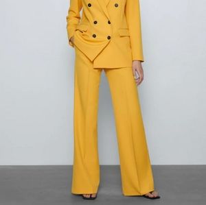 Zara yellow flared pants